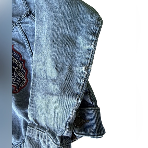 Vintage 90s Harley Davidson Denim Trucker Jacket, Women’s Small embroidered - Picture 7 of 12